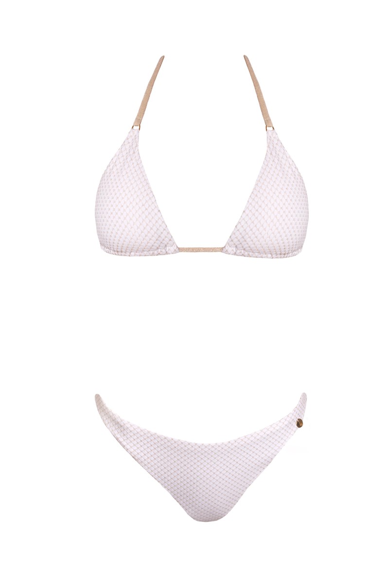 lurex white bikini